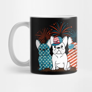 French Bulldog Dog USA 4th of July American Frenchie Mug